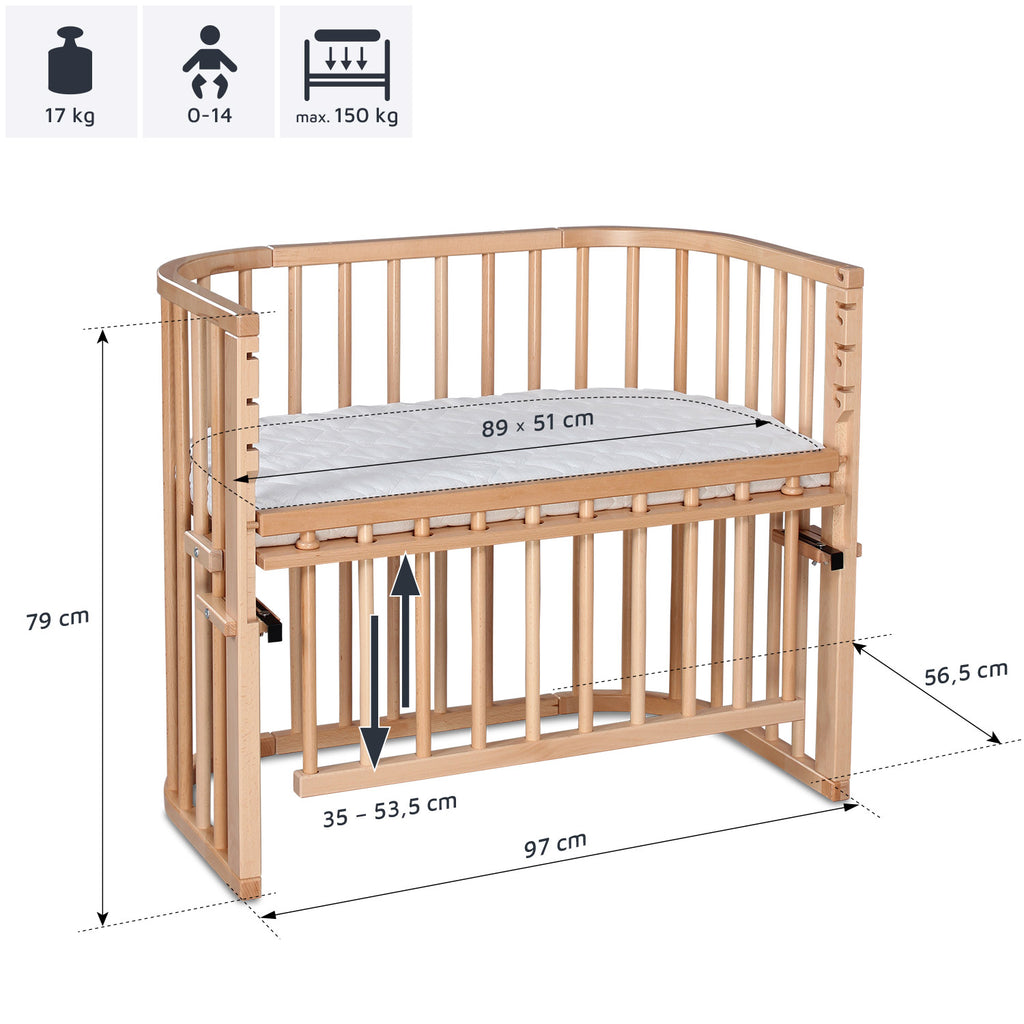 babybay Babybay Maxi Comfort Plus weiß lackiert