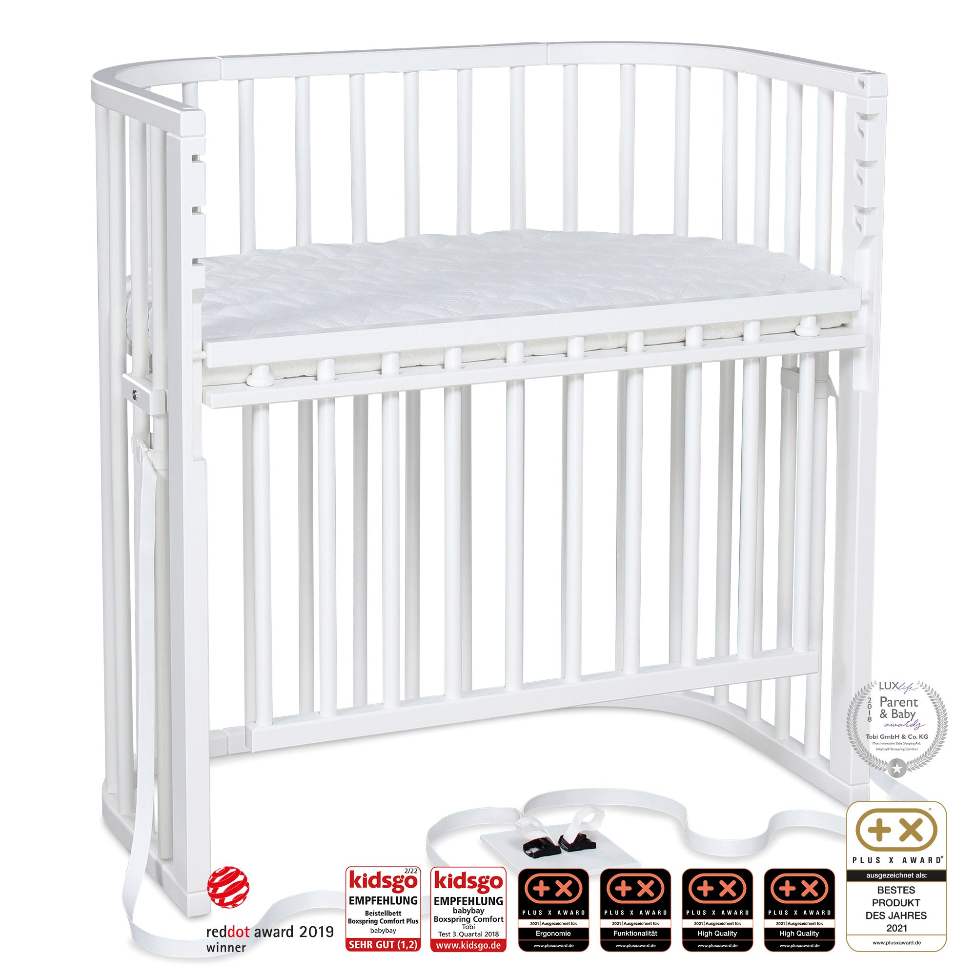 babybay Babybay Boxspring Comfort Plus weiß lackiert