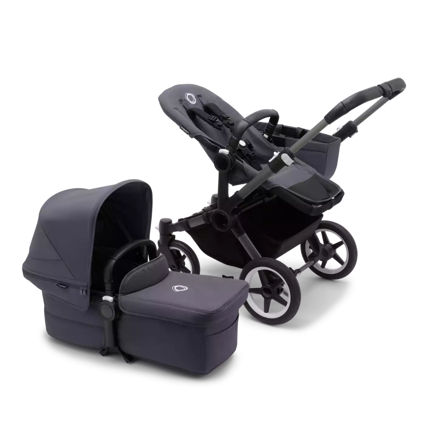bugaboo Donkey 5 Mono-Kinderwagen, erweiterbar, Stormy Blue