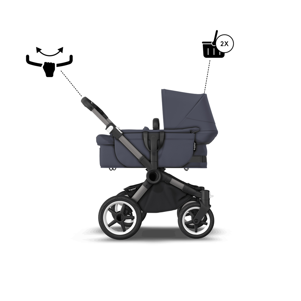 bugaboo Donkey 5 Mono-Kinderwagen, erweiterbar, Stormy Blue