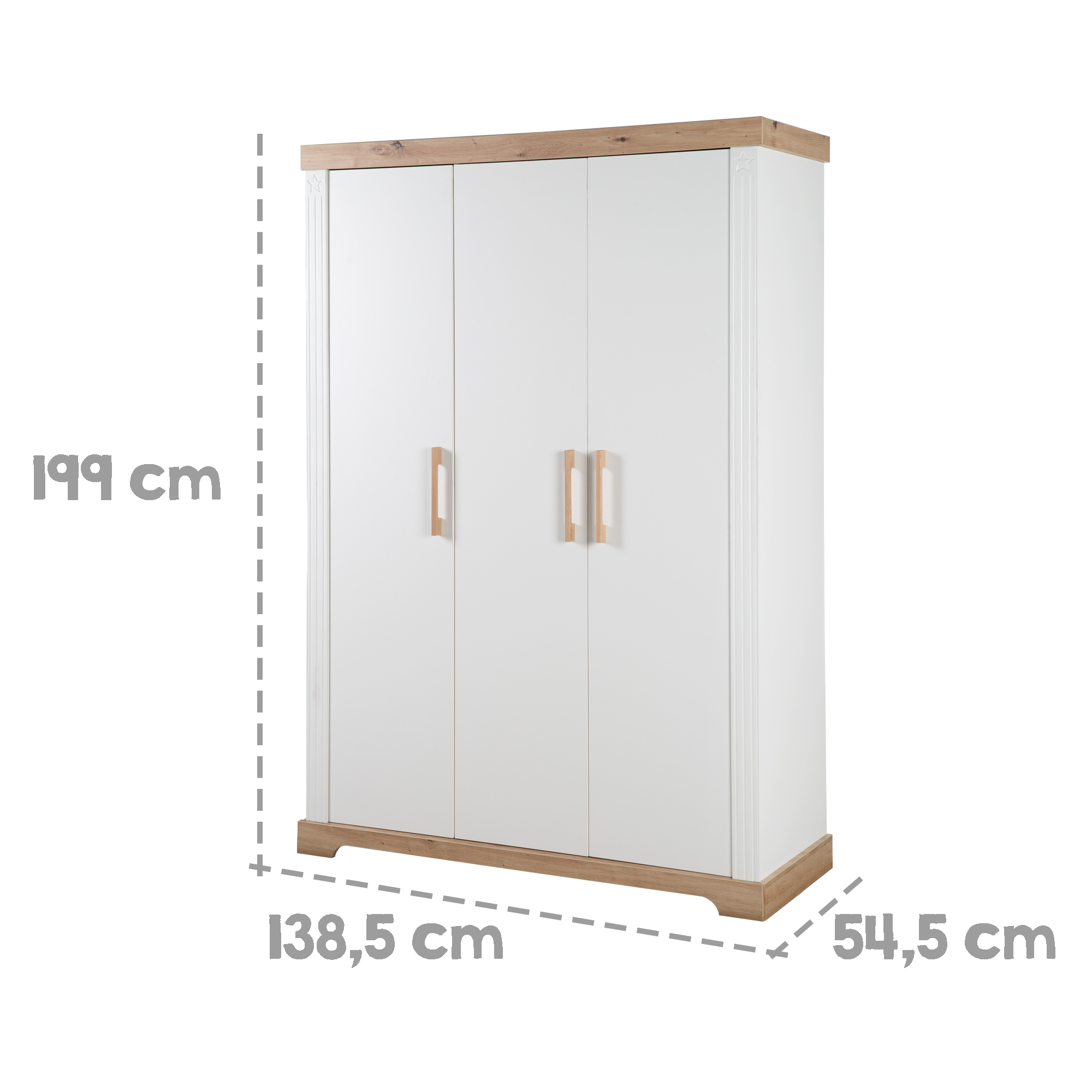roba 3-türiger Kleiderschrank Milan