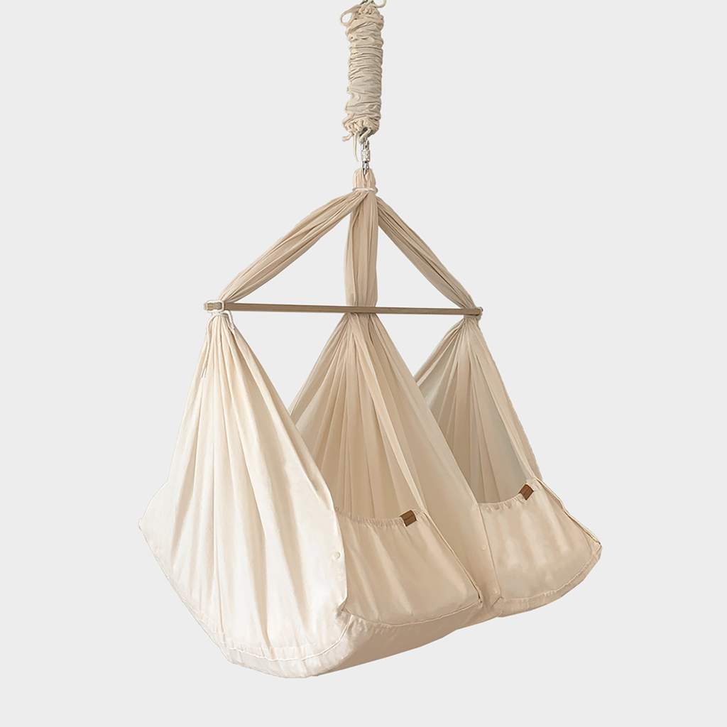 MEMBANTU Cozy Cradle Federwiege Zwillinge Natur