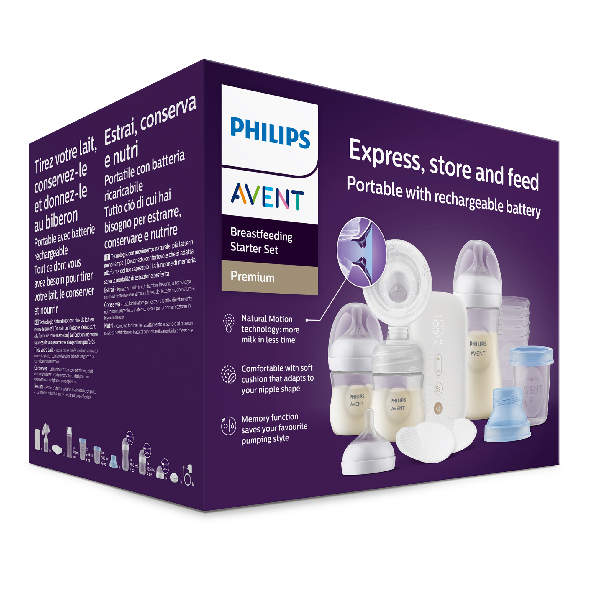 PHILIPS AVENT Stillset mit elektrischer Pumpe Natural Motion SCD330/31
