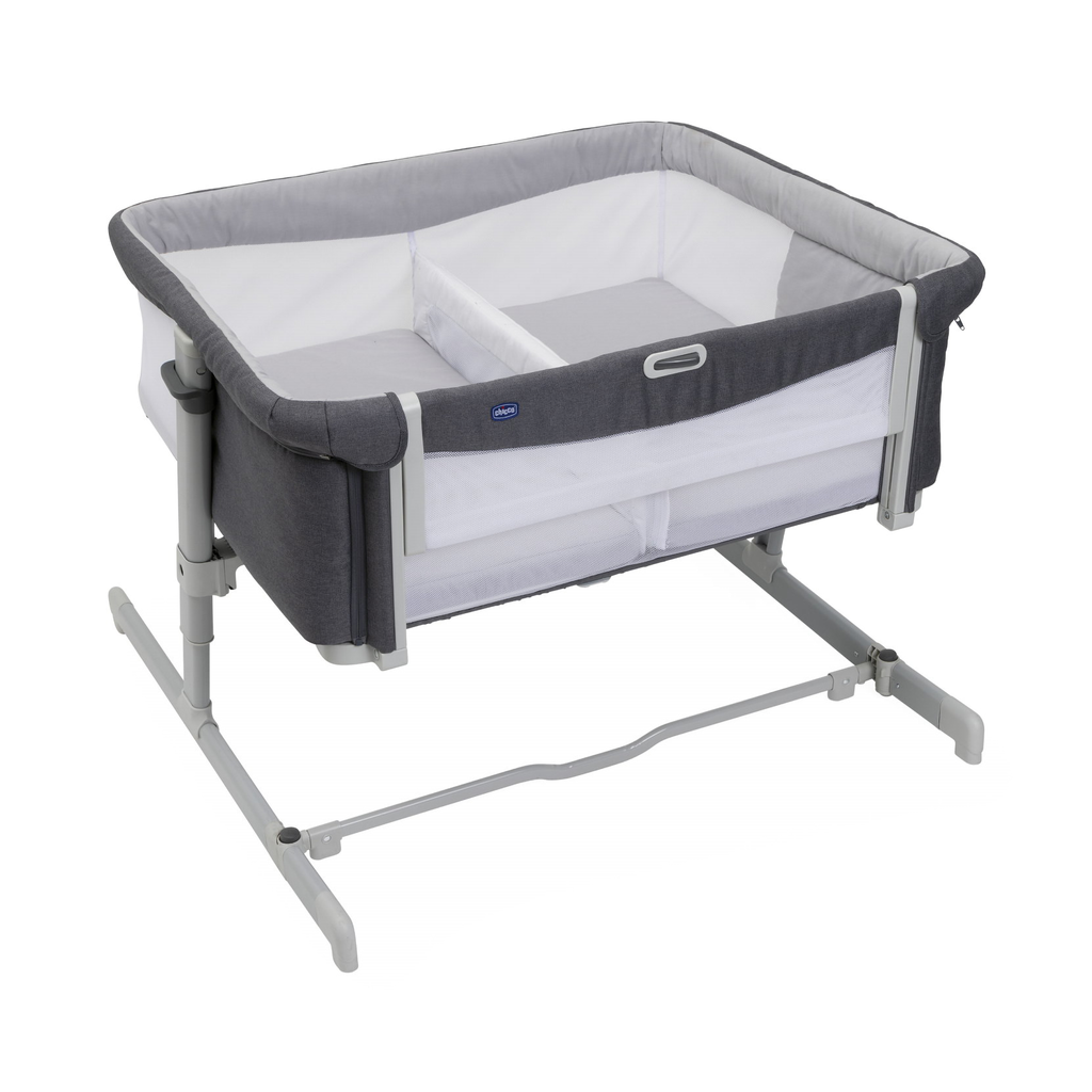 chicco Beistellbett NEXT2ME Twins Magnet Grey