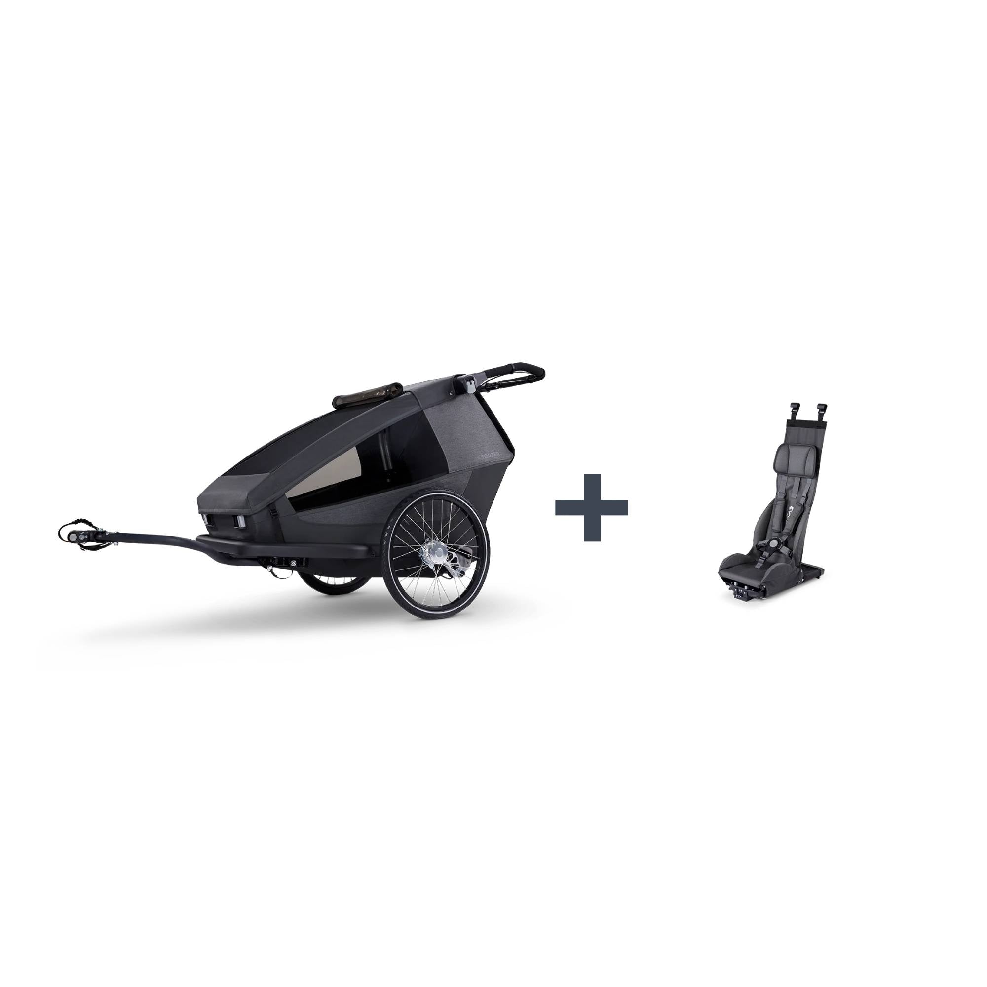 Croozer Yuuna Moonlight Black Set mit Basic Sitz