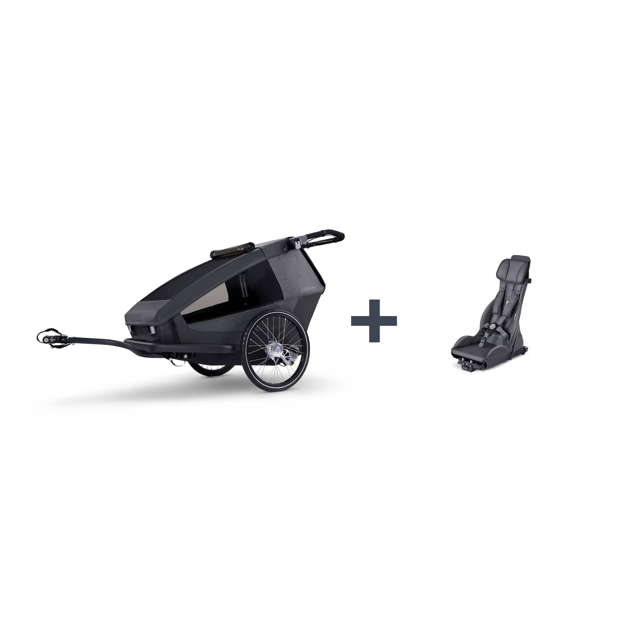 Croozer Yuuna Moonlight Black Set mit Premium Sitz