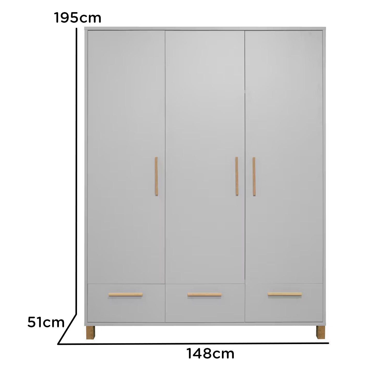 Mäusbacher 3-türiger Kleiderschrank Olivia