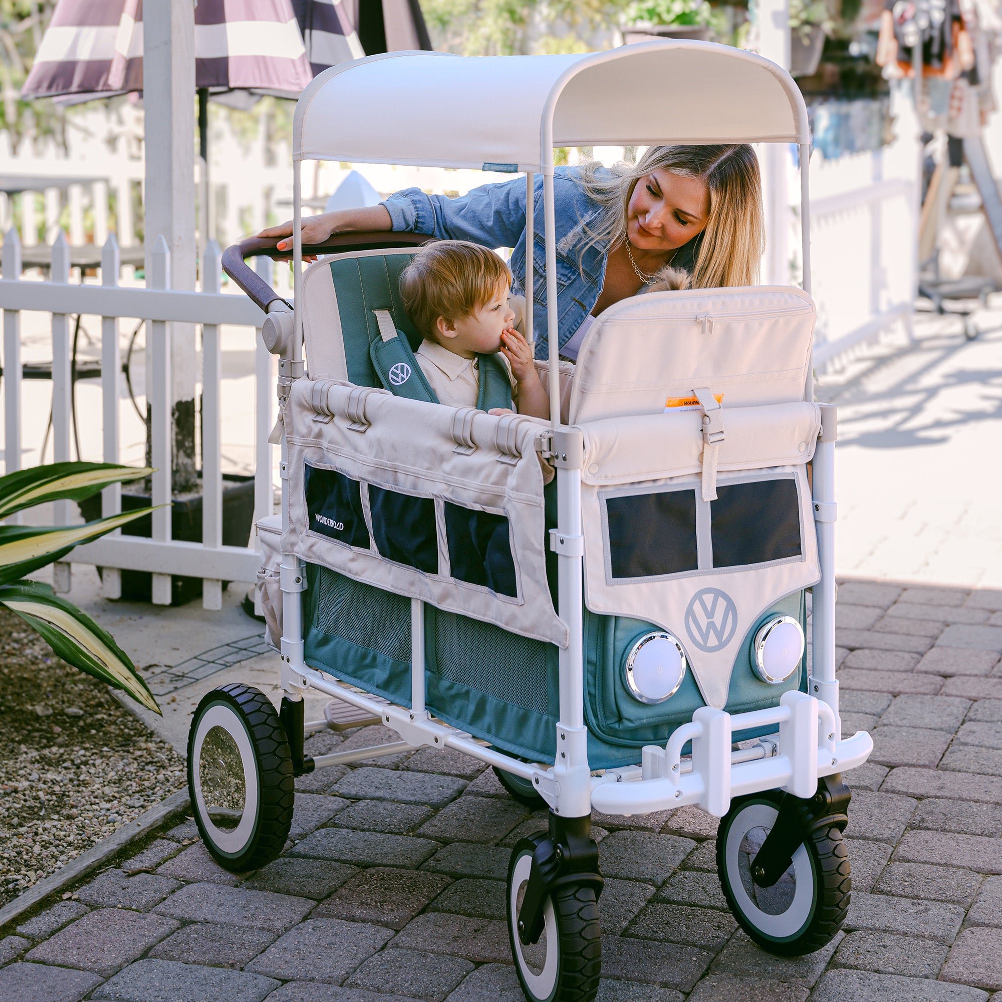 WONDERFOLD VW2 Volkswagen Kinderwagen Sage Green