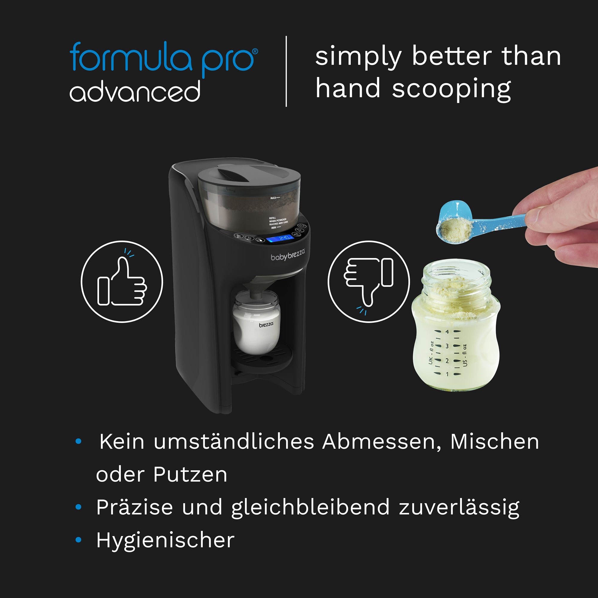 babybrezza Flaschenzubereiter Formula Pro Advanced Schwarz