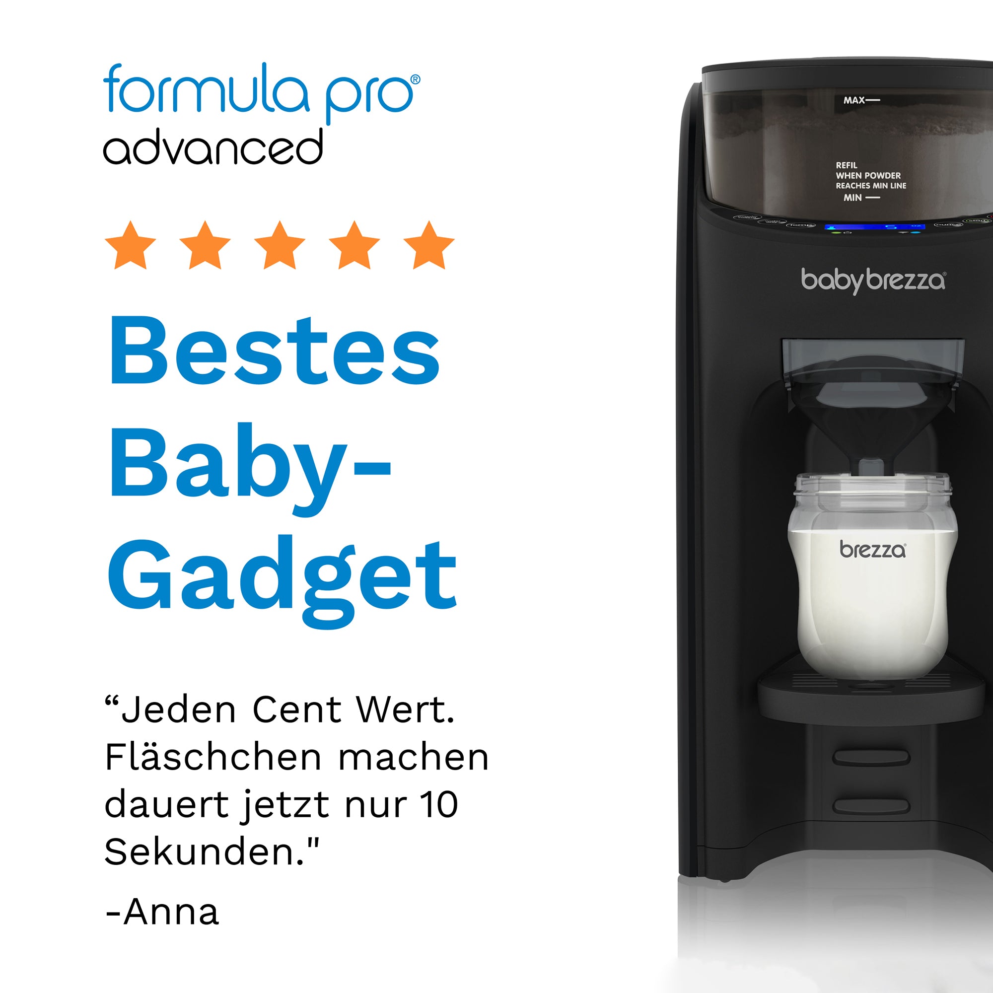 babybrezza Flaschenzubereiter Formula Pro Advanced Schwarz