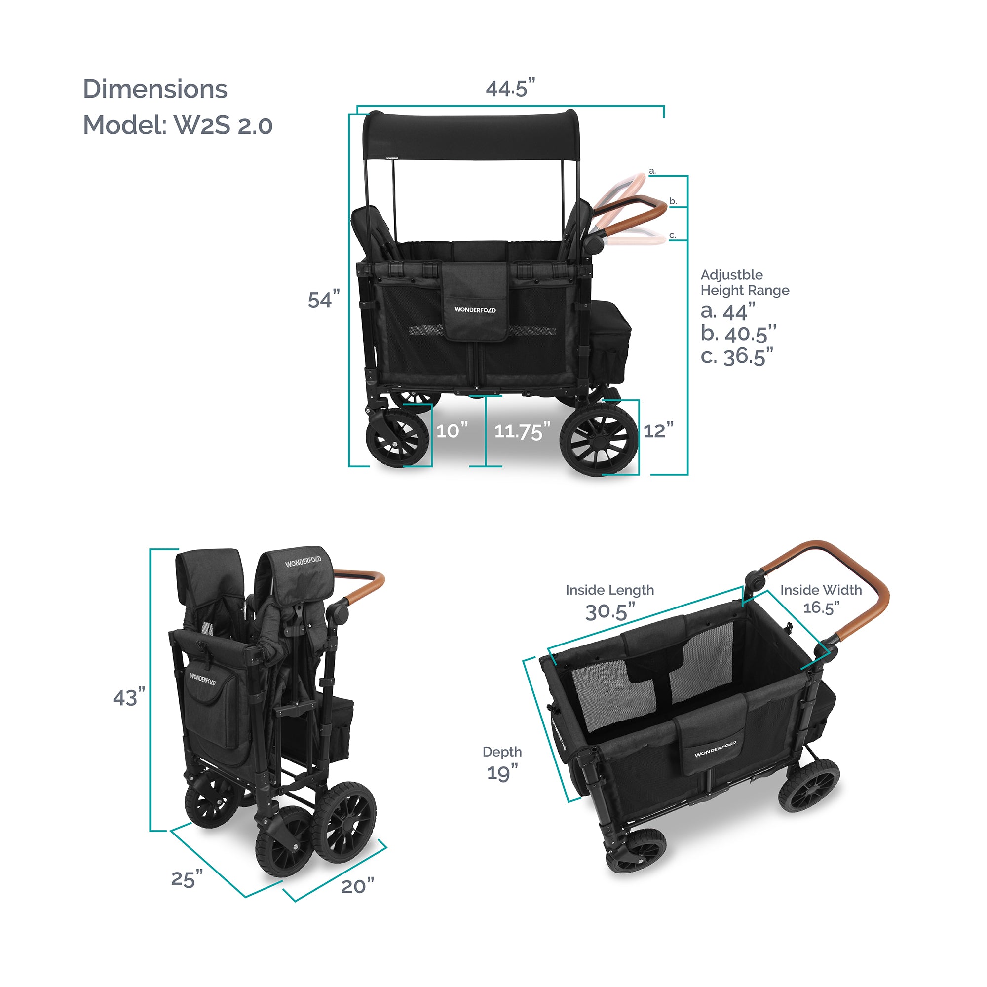 WONDERFOLD W2 Luxe Double Volcano Black