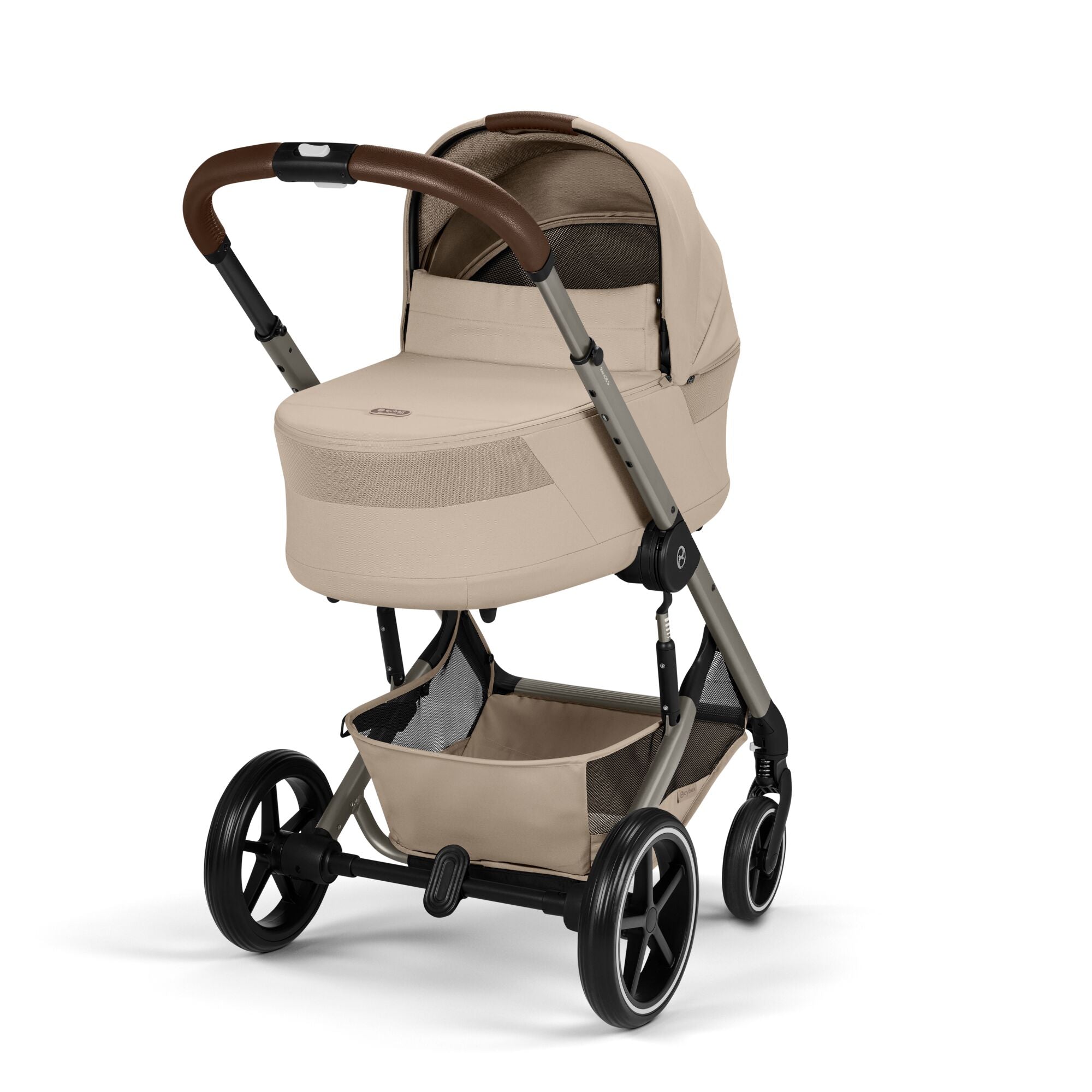 cybex Balios S Lux & Wanne Almond Beige mit Rahmen in Taupe 26