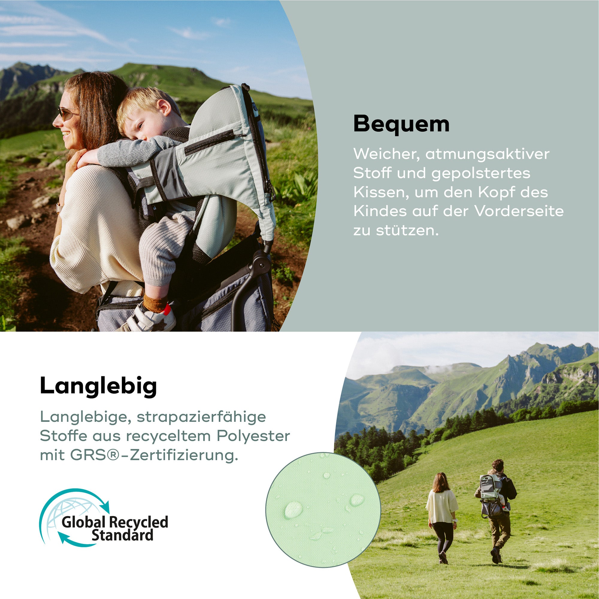babymoov Rückentrage Moov & Hike Green