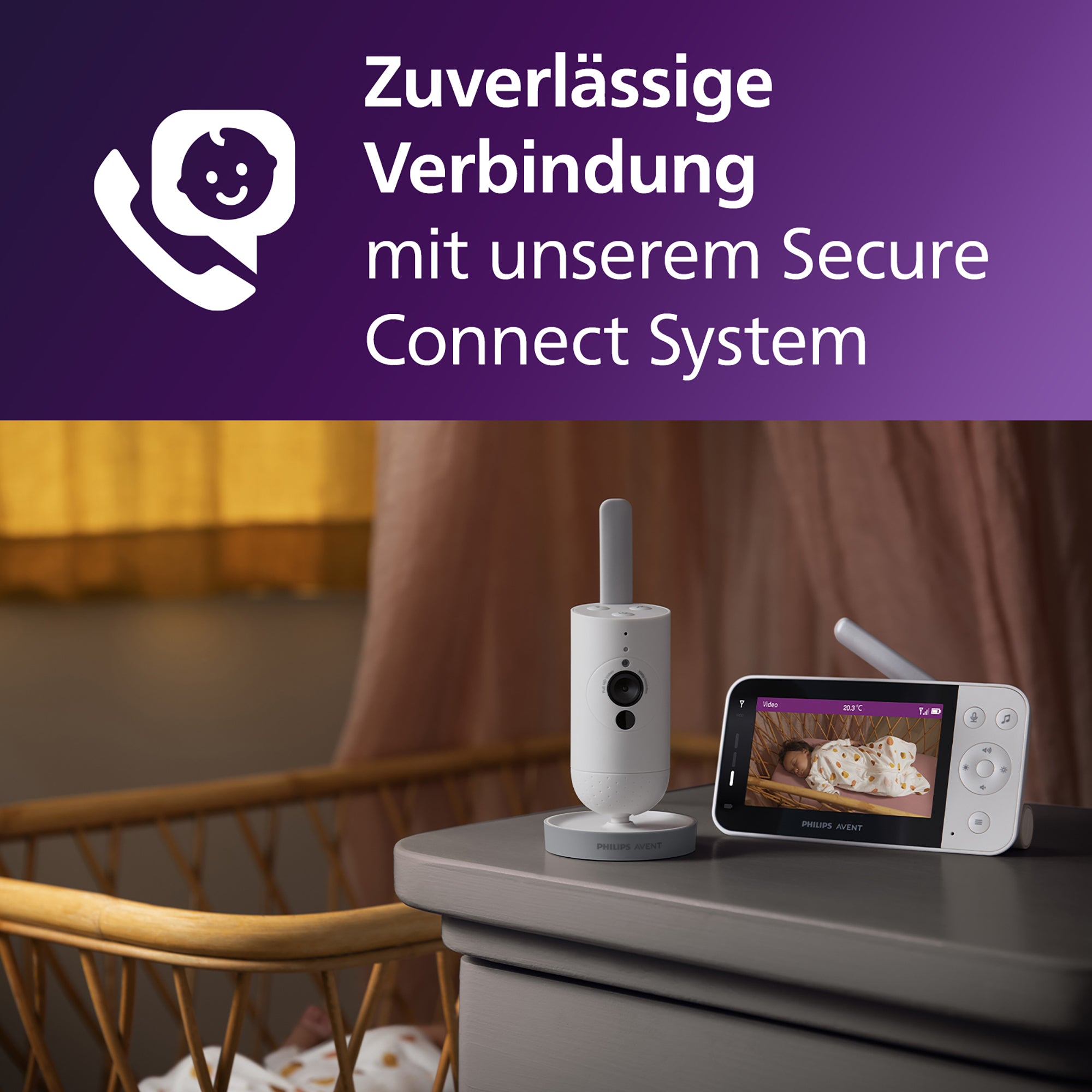 PHILIPS AVENT Connected Video Babyphone SCD953/26