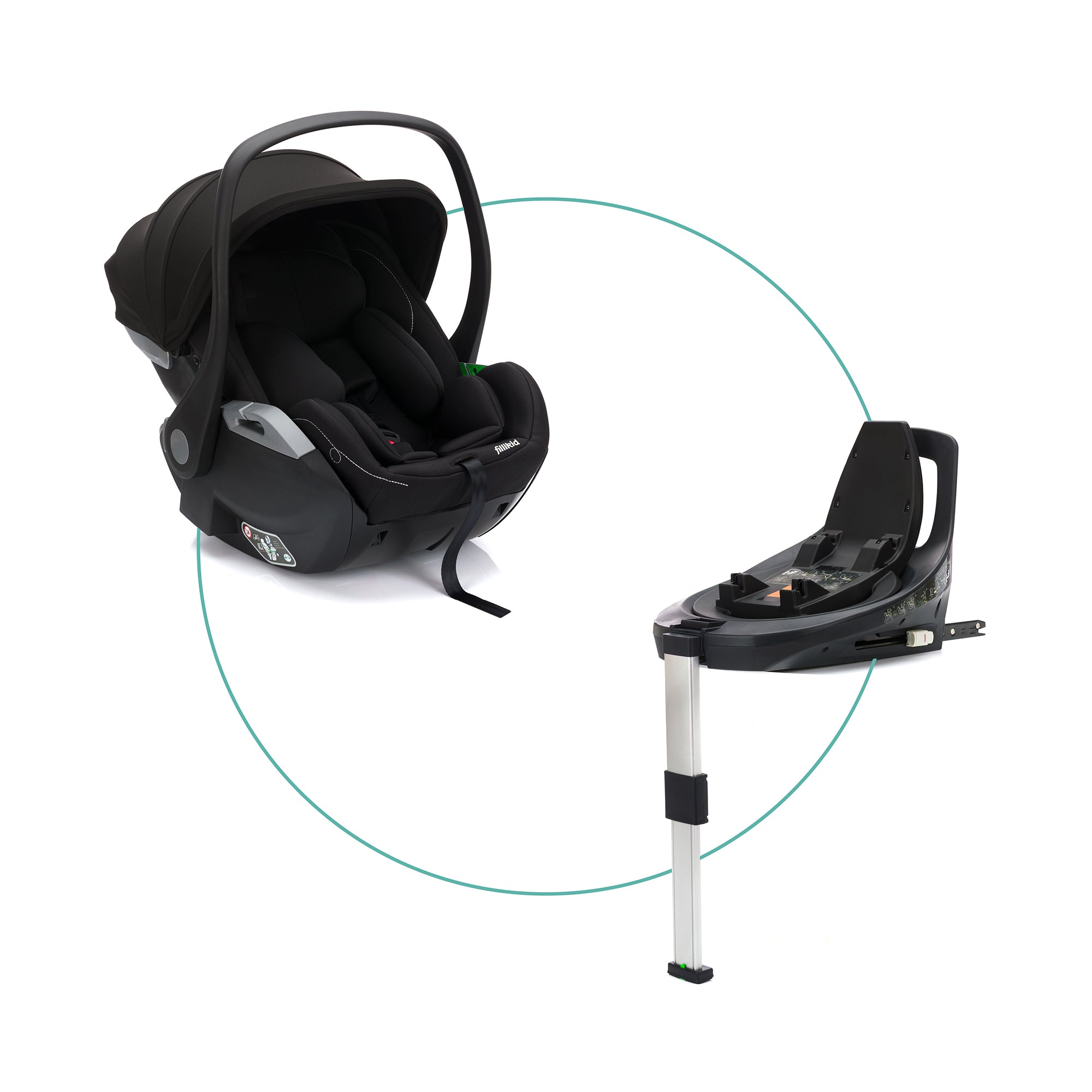 fillikid Babyschale Noa mit Base 360 Black
