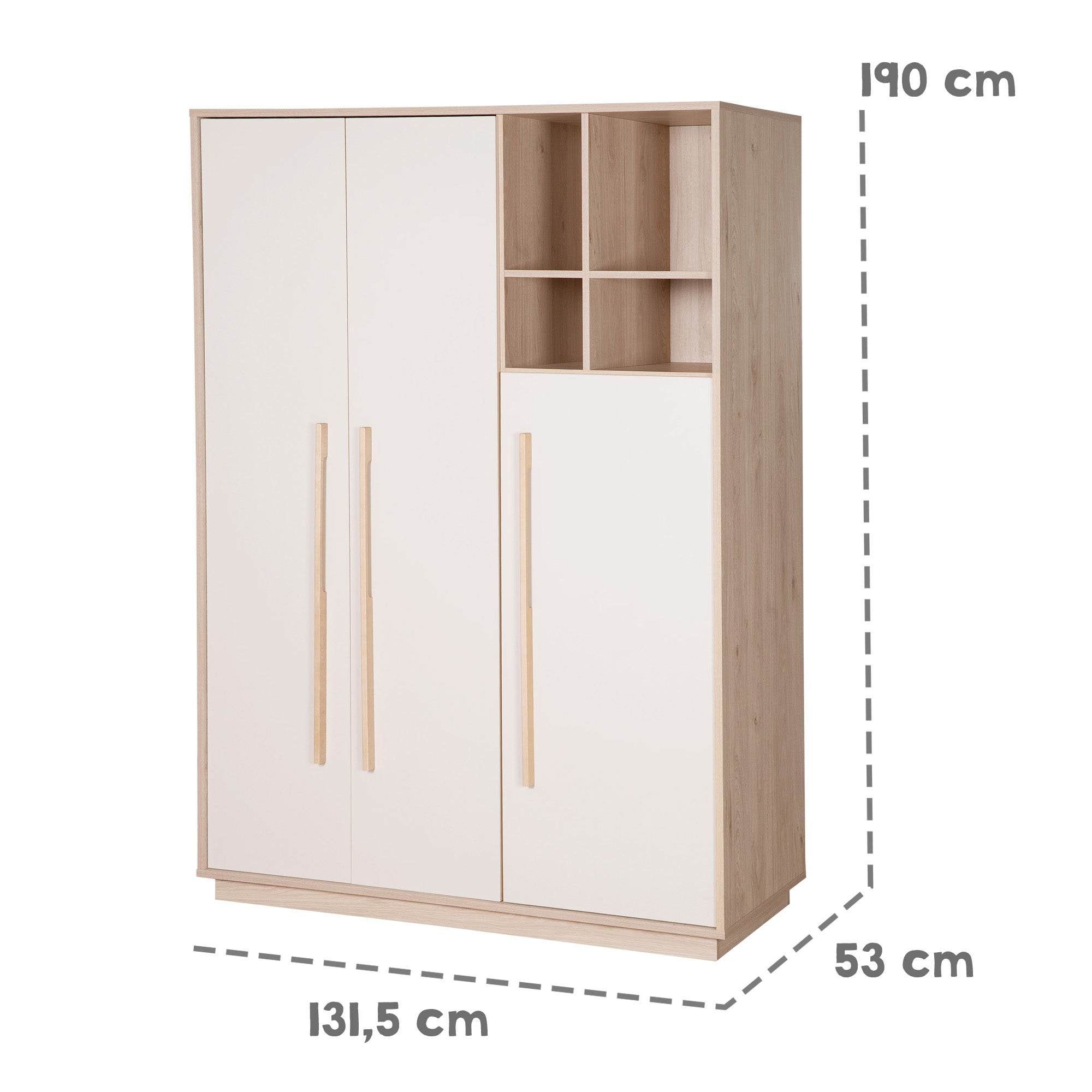 roba 3-türiger Kleiderschrank Elva in Cashmere
