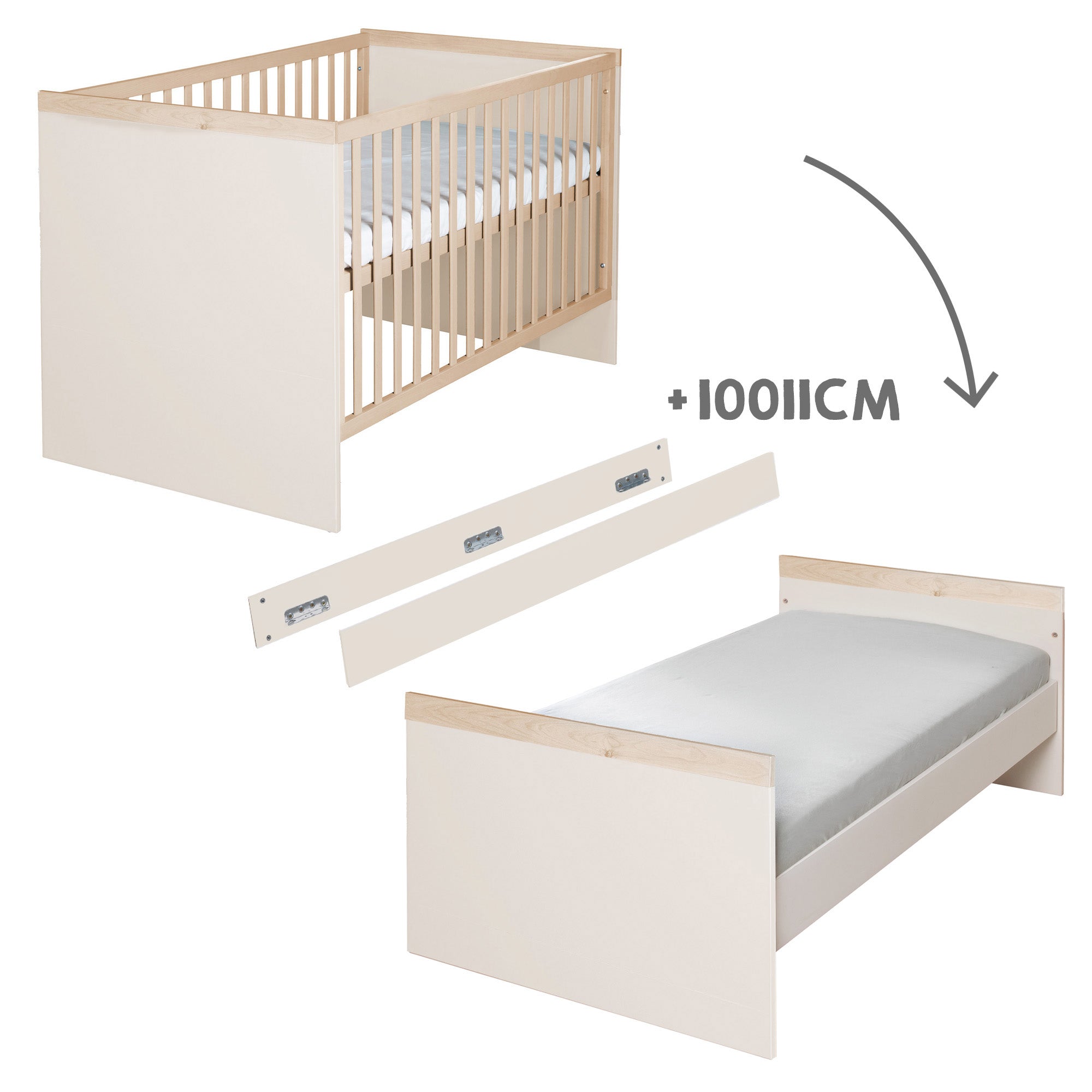 roba Gitterbett Elva in Cashmere