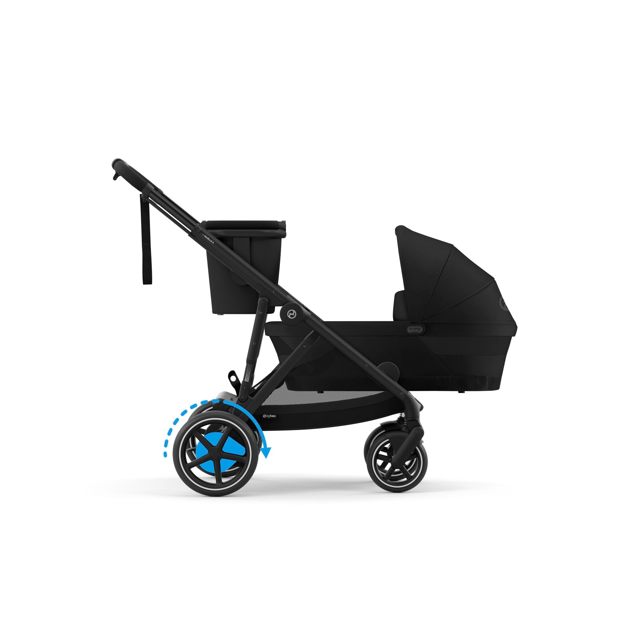 cybex PLATINUM Set e-Gazelle S Moon Black mit Wanne