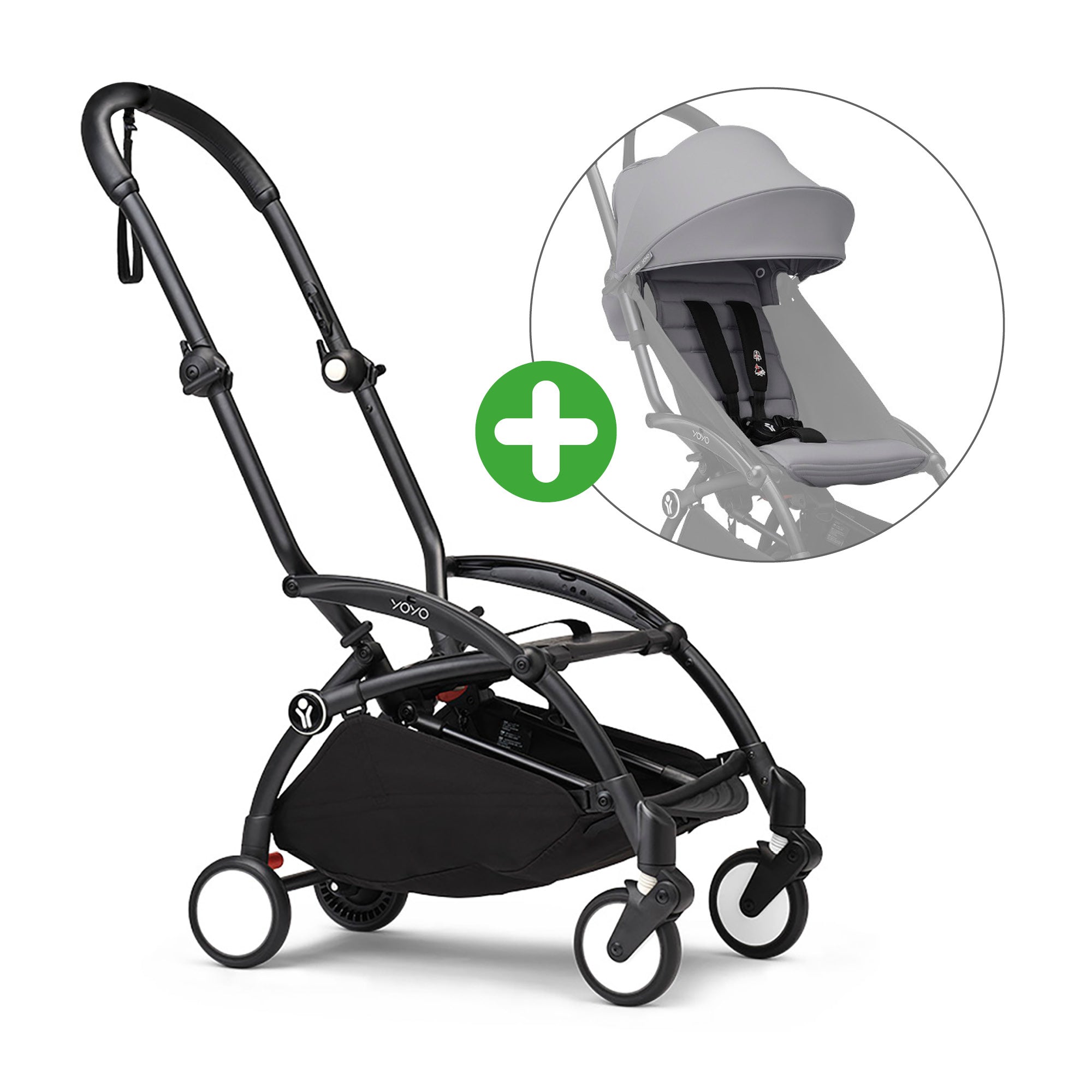 STOKKE Set YOYO³ Gestell Black mit 6+ Textilset