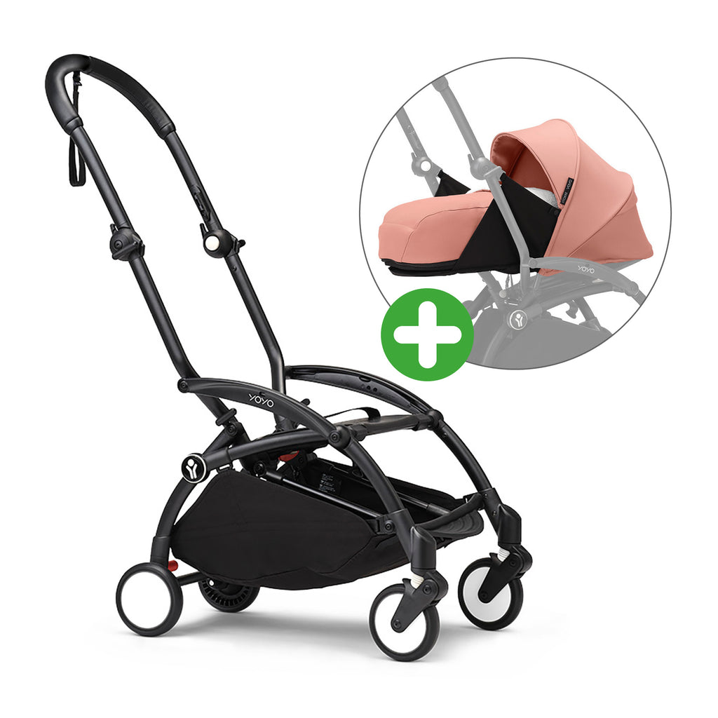 STOKKE Set YOYO³ Gestell Black mit 0+ Neugeborenen-Set