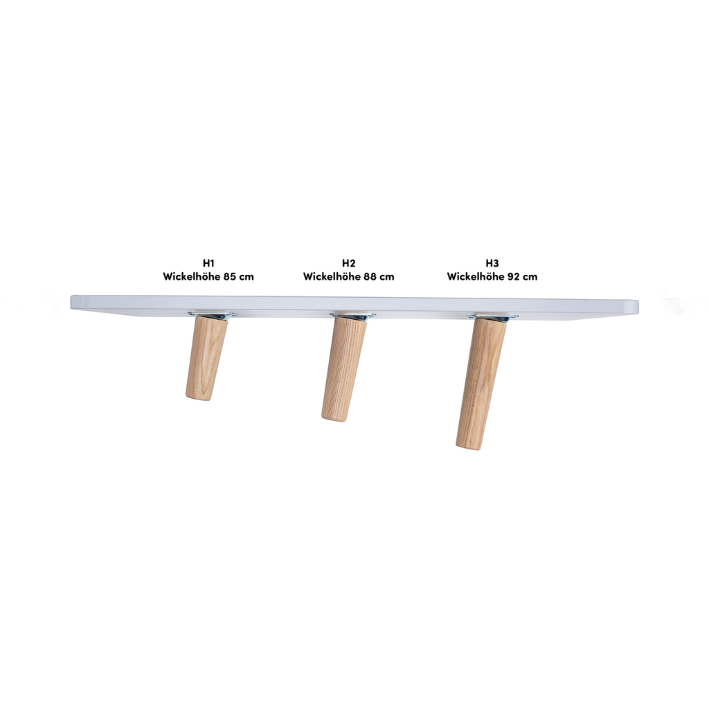 Arthur Berndt 2-teiliges Spar-Set Babyzimmer Lovis mit Kommodenfüßen 88cm für die schmale Wickelkommode