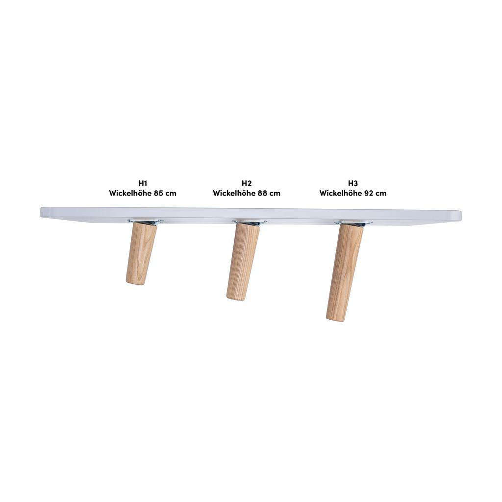 Arthur Berndt 3-teiliges Babyzimmer Lovis mit Kommodenfüßen 88 cm für die schmale Wickelkommode