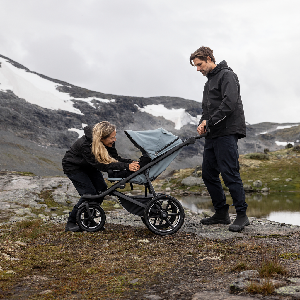 THULE Urban Glide 3 Set Mid Blue mit Babyschale Maple