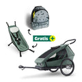 Croozer Kid Ellma Set mit Babysitz & Rucksack in Jungle Green