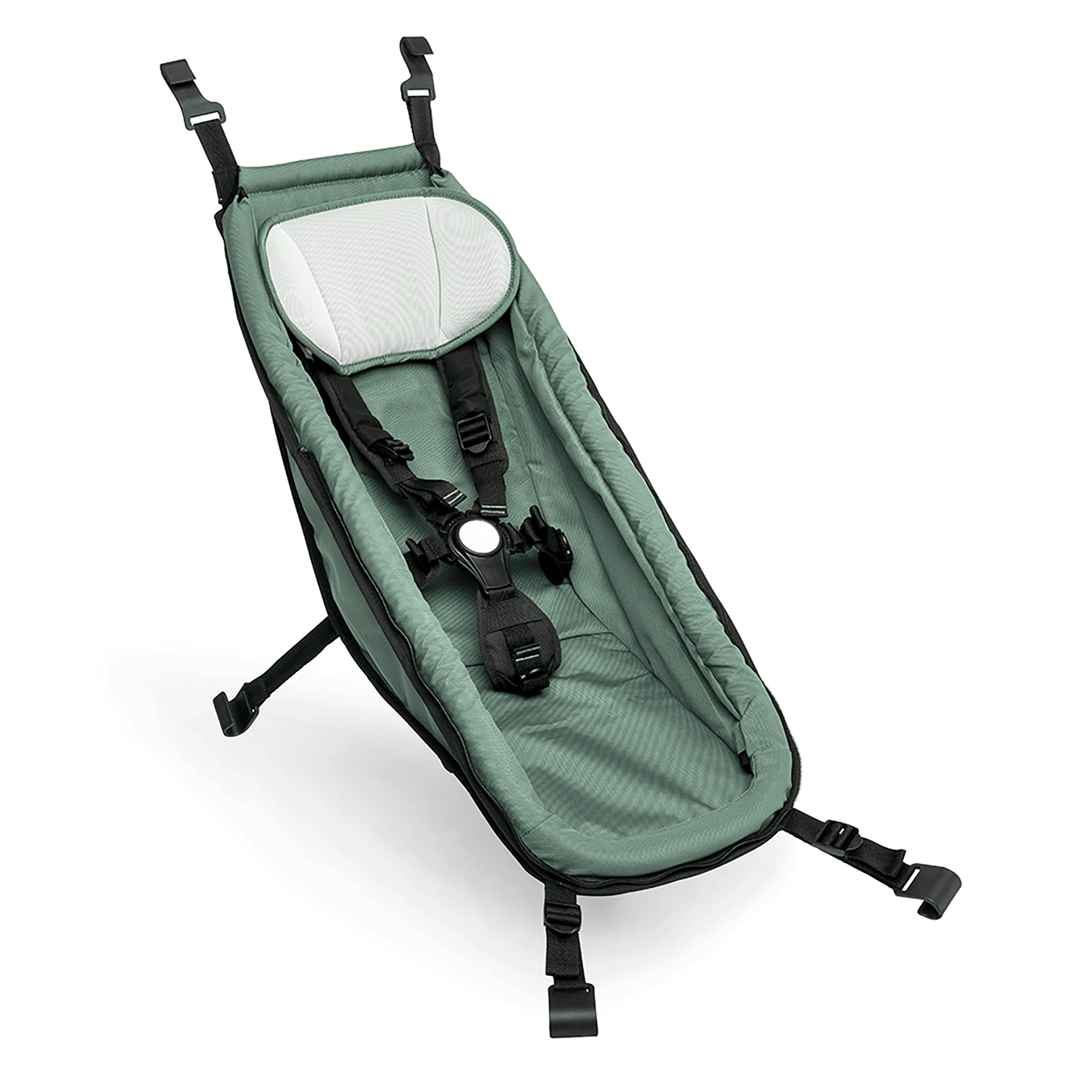 Croozer Kid Ellma Set mit Babysitz & Rucksack in Jungle Green