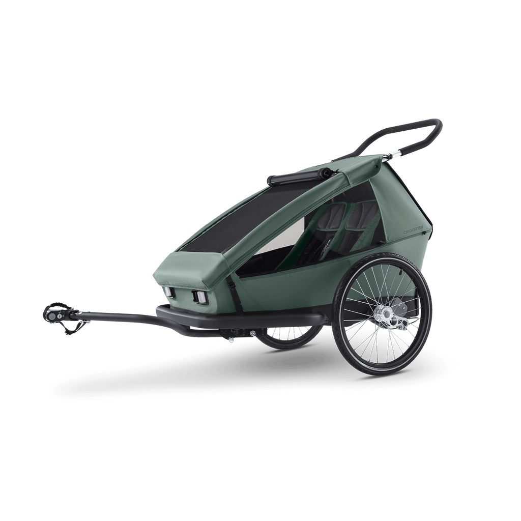 Croozer Kid Ellma Set mit Babysitz & Rucksack in Jungle Green