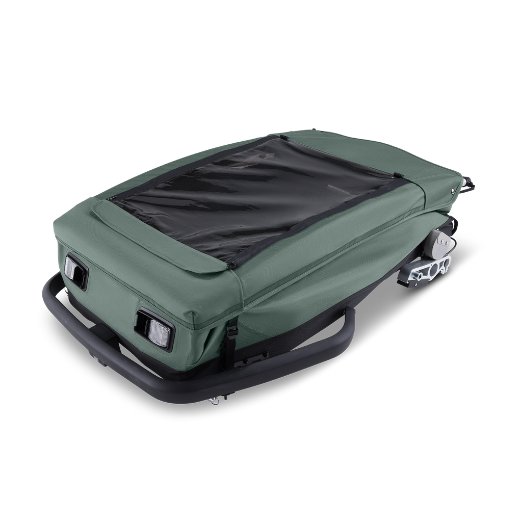 Croozer Kid Ellma Set mit Babysitz & Rucksack in Jungle Green