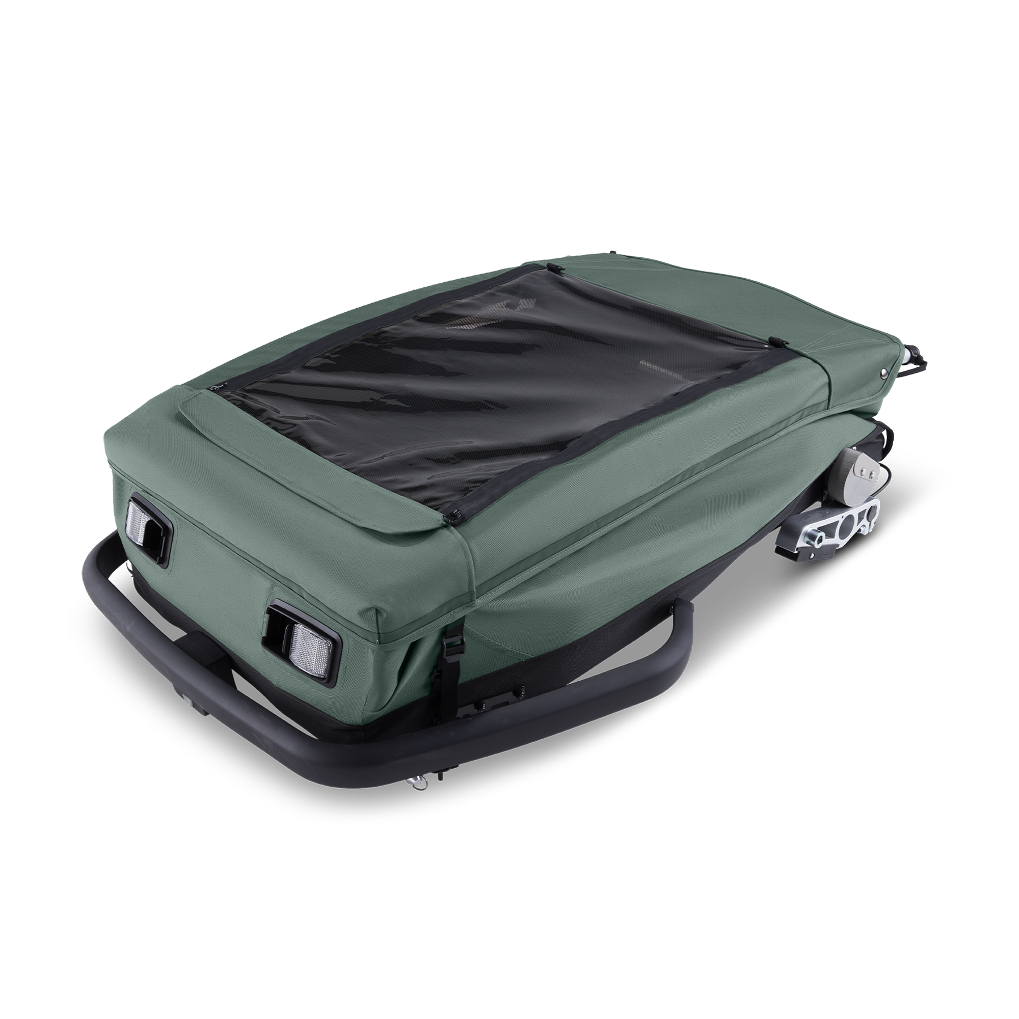 Croozer Kid Ellma Set mit Babysitz & Rucksack in Jungle Green
